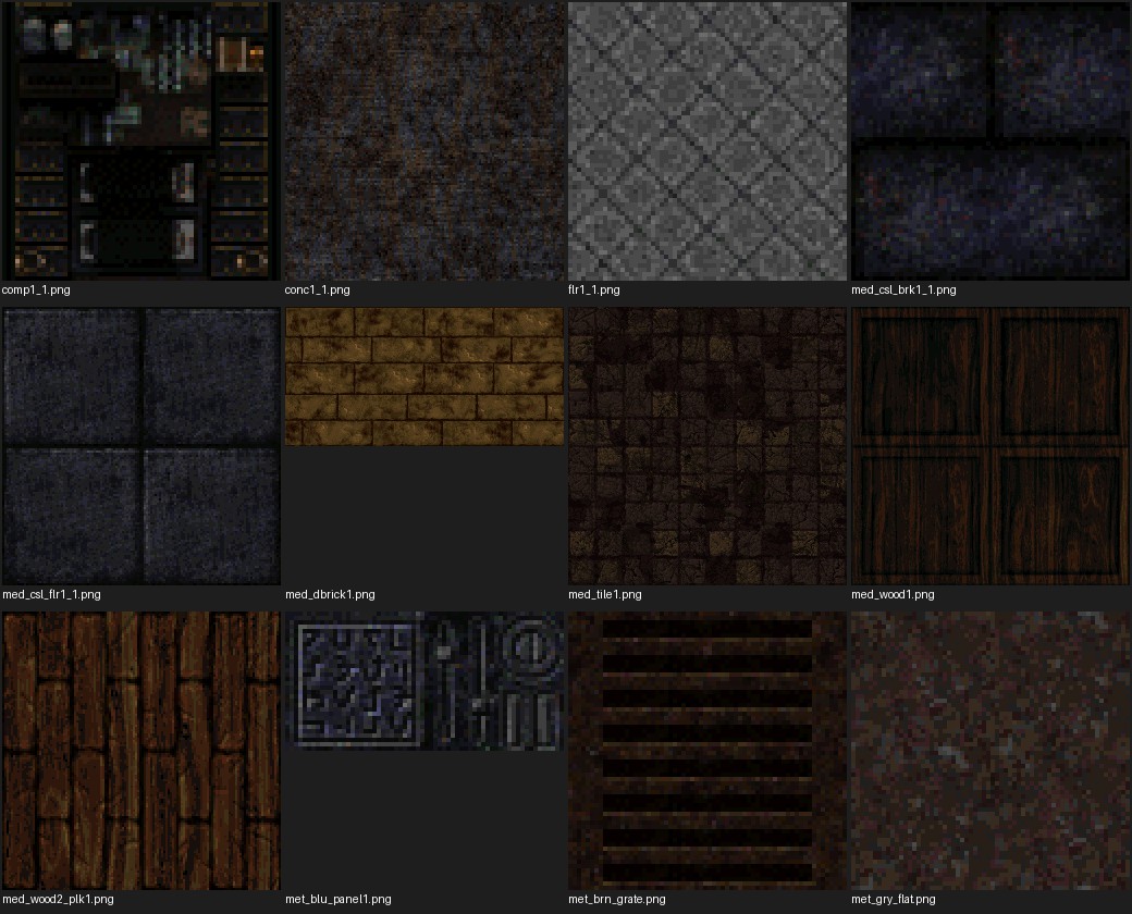 Twelve BSD-licensed textures from LibreQuake.